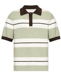 Samsøe & Samsøe - Sapedro Striped Knit Polo Shirt - Lyst
