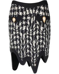 Moschino - Asymmetric Wool Miniskirt - Lyst