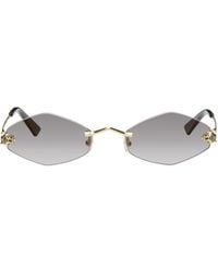 Cartier - Geometric Frame Sunglasses - Lyst