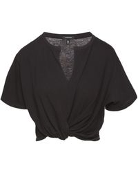 R13 - V-Neck Twist T-Shirt - Lyst