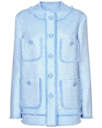 Dolce & Gabbana - Dolce Gabbana Single-Breasted Raschel Tweed Jacket - Lyst
