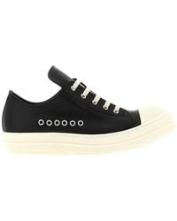 Rick Owens - Eyelet Low-Top Sneakers - Lyst