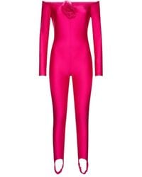 GIUSEPPE DI MORABITO - Shiny Elastic Knit Jumpsuit - Lyst