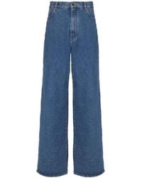 Balmain - Denim Wide-Leg Jeans - Lyst