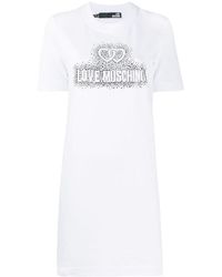 Moschino - Logo Detail T-Shirt Dress - Lyst