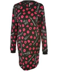 Moschino - Logo Lipstick Pattern Dress - Lyst