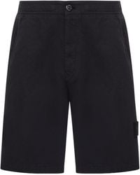 Stone Island - Logo Patch Buttoned Shorts - Lyst