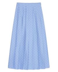 Gucci - Gg Supreme Oxford Cotton Skirt - Lyst