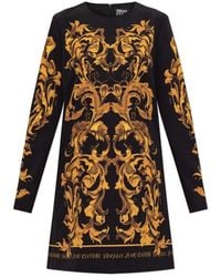 Versace Jeans Couture - Couture Barocco Print Mini Dress - Lyst
