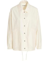 Jil Sander - Logo-Printed Drawstring Shirt Jacket - Lyst