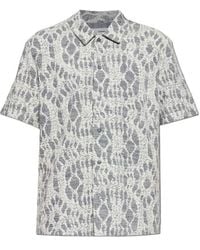 Samsøe & Samsøe - Samsøe Samsøe Sakvist Patterned Short-Sleeve Shirt - Lyst