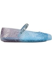 Jimmy Choo - Jelly Crystal-Embellished Semi-Transparent Ballet Flats - Lyst
