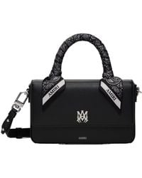 Amiri - Bandana-Trimmed Leather Handbag - Lyst