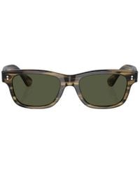 Oliver Peoples - Rosson Rectangle-Frame Sunglasses - Lyst