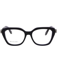 BVLGARI - Bulgari Geometric Frame Glasses - Lyst