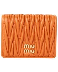 Miu Miu - Matelassé Logo Wallet - Lyst