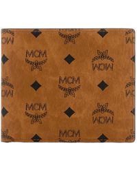 MCM - Monogram Printed Bi-Fold Wallet - Lyst