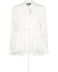 Seventy - Drawstring-Waist Crinkled Shirt - Lyst