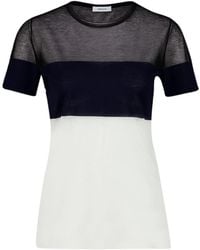 Ferragamo - Ferragamo Crewneck Panelled T-Shirt - Lyst