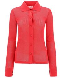 Bottega Veneta - Mesh Buttoned Cardigan - Lyst