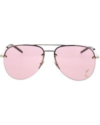 Saint Laurent - Classic 11 M Pilot-Frame Sunglasses - Lyst