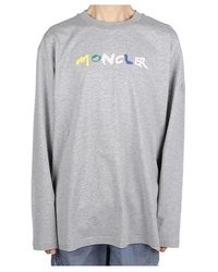 Moncler - Crew Neck Long-Sleeved T-Shirt - Lyst