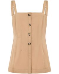 Veronica Beard - Fitted Button-Front Top - Lyst