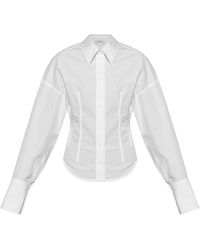 Sportmax - Nelson Button-Up Puff-Sleeved Top - Lyst
