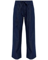 Rag & Bone - Drawstring Wide-Leg Jeans - Lyst