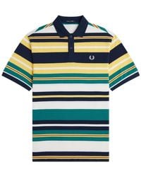 Fred Perry - Striped Relaxed Polo Shirt - Lyst