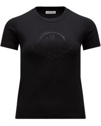 Moncler - Logo Embellished Crewneck T-Shirt - Lyst