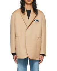 we11done - Logo Patch Twill Blazer - Lyst