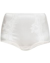 Dolce & Gabbana - High Waisted Satin Briefs - Lyst