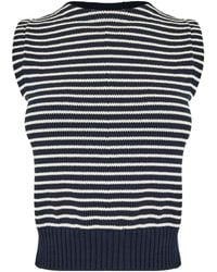 Weekend by Maxmara - Striped Knit Sleeveless Top - Lyst