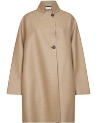 Harris Wharf London - Oversized Funnel-Neck Coat - Lyst