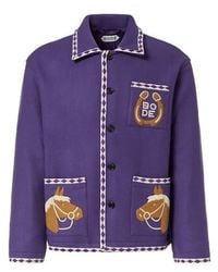 Bode - Bronco Embroidered Wool Jacket - Lyst