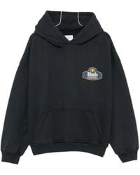 Rhude - Logo Printed Long Sleeved Hoodie - Lyst
