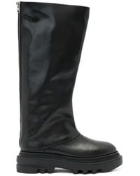 AllSaints - Maxie Leather Knee High Boot - Lyst