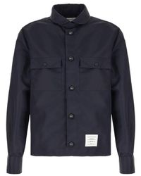 Thom Browne - Twill Pocket-Detail Overshirt - Lyst