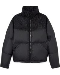 Versace - Logo Patch Zip-Up Padded Jacket - Lyst