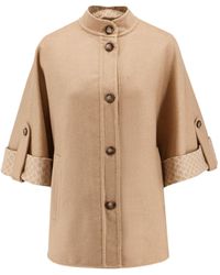 Max Mara - Marina Mock Neck Curved Hem Coat - Lyst