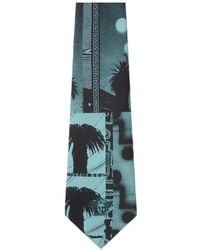 Versace - Sunset Palms Print Tie - Lyst
