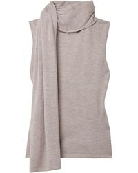 Magda Butrym - Sleeveless High-Neck Knitted Top - Lyst