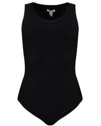 Alaïa - Alaïa Sleeveless Ribbed Knit Bodysuit - Lyst