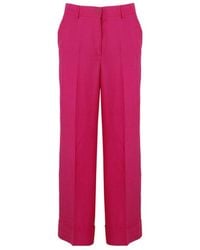 P.A.R.O.S.H. - Pressed-Crease Straight-Leg Trousers - Lyst