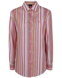 Etro - Striped Button-Up Shirt - Lyst