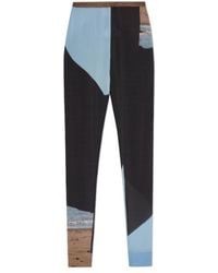 Issey Miyake - Colourblock Printed Trousers - Lyst