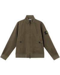 Stone Island - Compass Patch High-Neck Bomber Jacket - Lyst