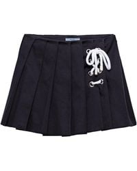 Prada - Pleated Mini Skirt - Lyst