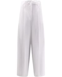 Alysi - Pleated Wide-Leg Pants - Lyst
